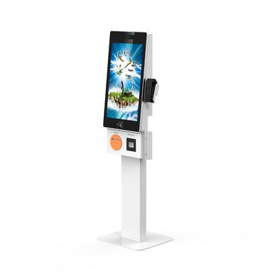 Touch Screen Floor Stand Food Self Ordering Kiosk For Restaurants