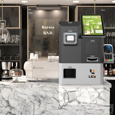 دستگاه توزیع کارت کیوسک خود سرویس اختیاری با اسکنر بارکد پشتیبانی 1D و خواننده کارت شناسه اختیاری ارائه خود پرداخت