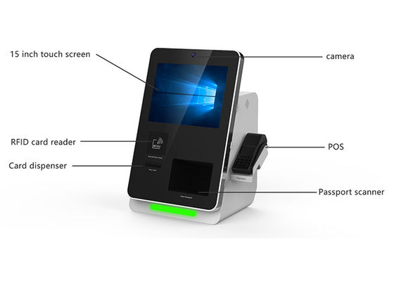 کیوسک اسکنر هتل و سلف سرویس داخل سالن و توزیع کننده کارت RF